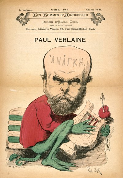 Paul Verlaine as Decadence by Emile Cohl