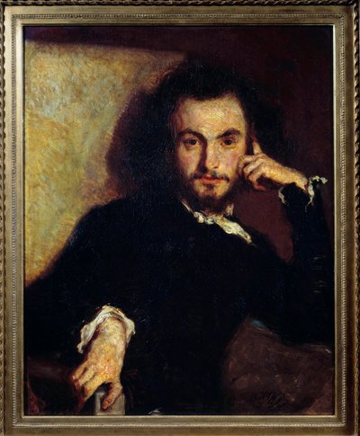 Portrait of Charles Baudelaire (1821-1867) by Emile Deroy