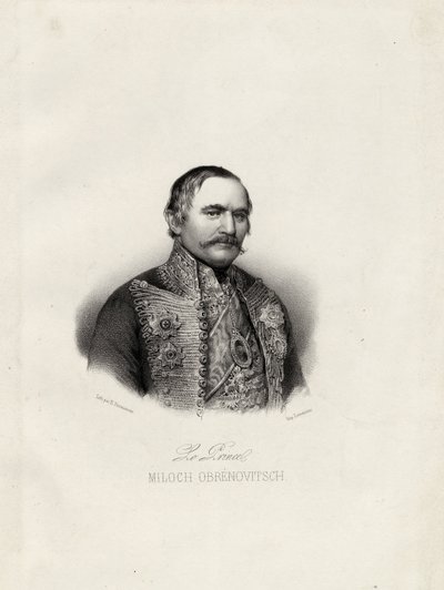 Milo Obrenovic I, Prince of Serbia, c1838 by Emile Desmaisons