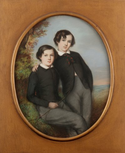 Portrait of J. McNeill Whistler and His Brother William (Dr. William Whistler) by Emile Francois Dessain
