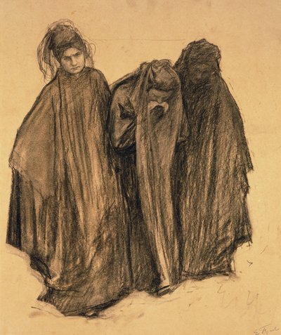 Study for La Douleur by Emile Friant