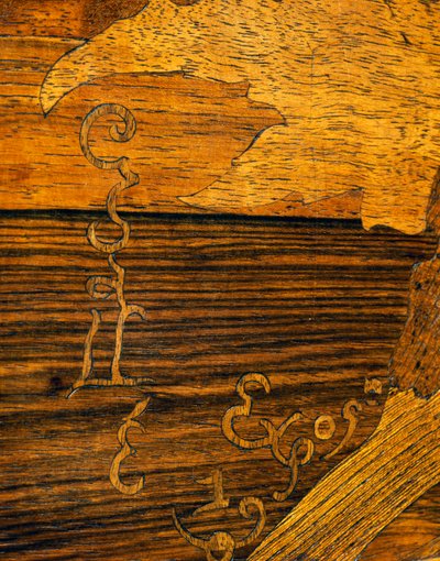 Art Nouveau style coffee table, by Emile Galle, (detail) by Emile Galle