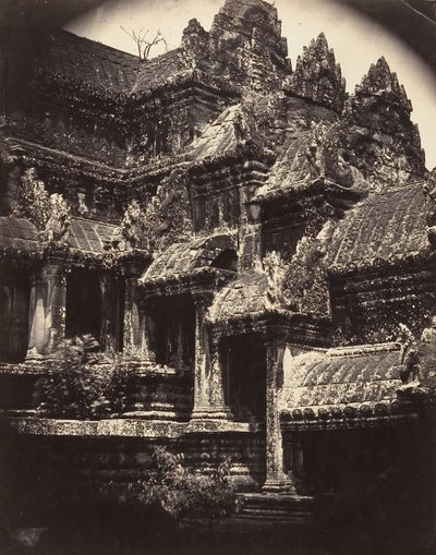 Angle of an Inner Courtyard of the Great Pagoda by Emile Gsell