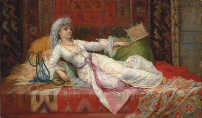 Reclining Turkish Woman by Emile Henri La Porte