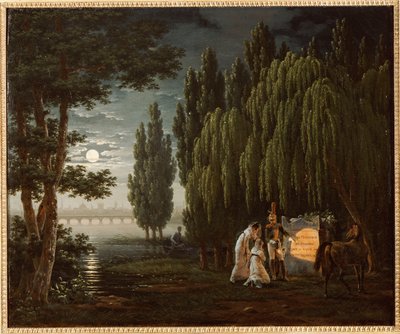 At the Tomb of Colonel Monginot by Emile Jean Horace Vernet