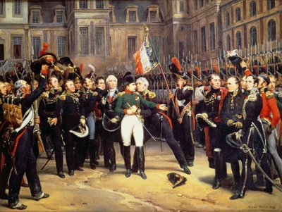 Les Adieux de Fontainebleau, 20th April 1814 by Emile Jean Horace Vernet