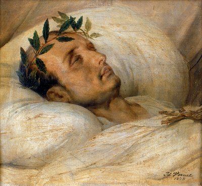 Napoleon on his Deathbed, May 1821 by Emile Jean Horace Vernet