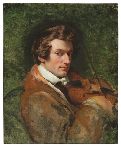 Portrait of Charles Auguste de Bériot by Emile Jean Horace Vernet