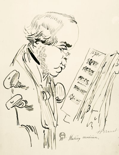 Portrait of Jacques Fromental Elie Levy, known as Halevy by Emile Jean Horace Vernet
