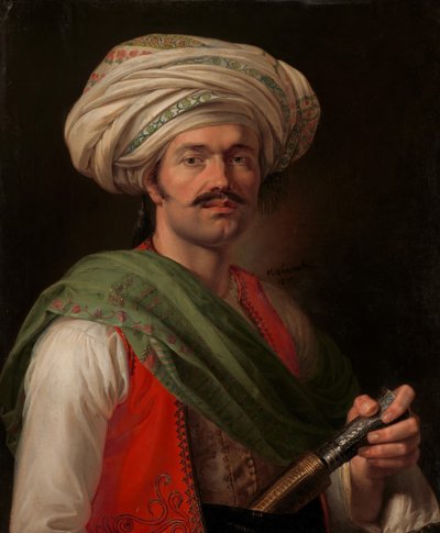 Portrait of a Mameluke, Said to Be Roustam Raza by Emile Jean Horace Vernet