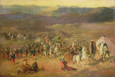 The Capture of the Retinue of Abd-el-Kader (1808-83) or, The Battle of Isly on August 14th, 1844, 1844-63 by Emile Jean Horace Vernet