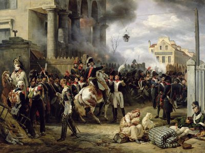 The Gate at Clichy during the Defence of Paris by Emile Jean Horace Vernet