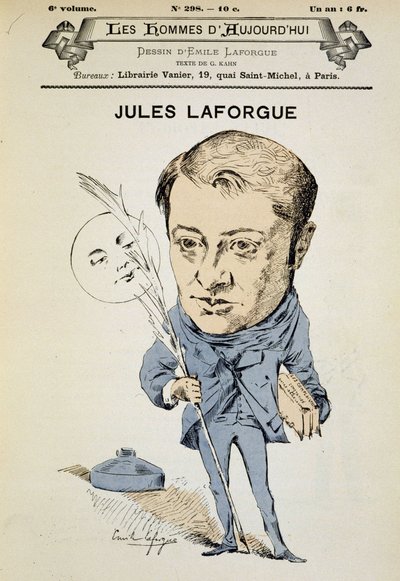 Portrait of Jules Laforgue. Cover “Les Hommes d