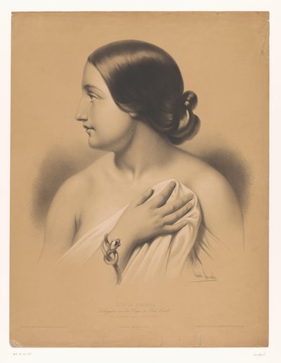 Young Woman with Bracelet Covering Herself (Modesty) by Emile Lassalle