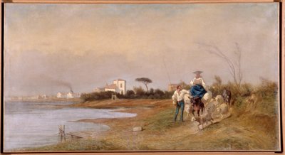 Peasants of Martigues en Route for the Walk by Emile Loubon
