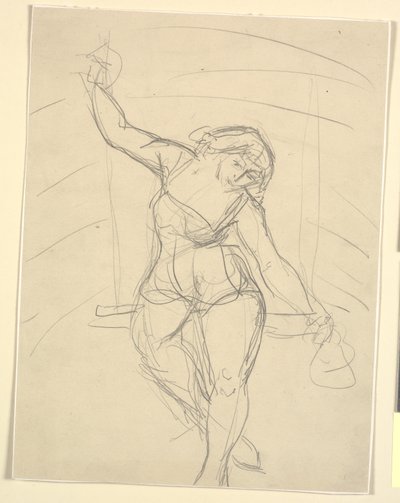 Female Artist Sitting on Trapeze by Emile Othon Friesz