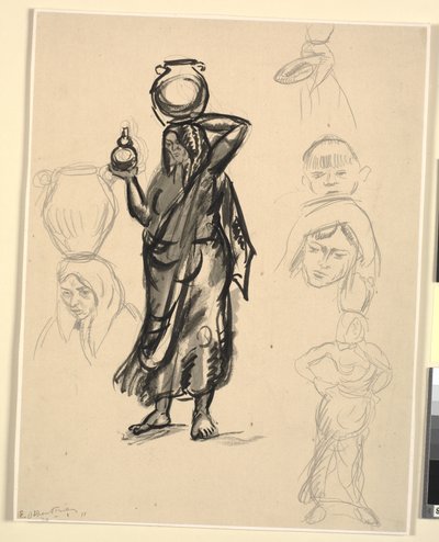 Studies of a Woman Carrying Water. Portugal by Emile Othon Friesz