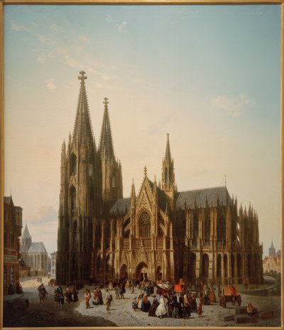 Cologne Cathedral in Anticipated Completion by Emile Pierre Joseph De Cauwer