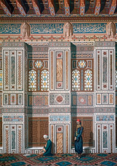 Main Room, Mosque of Ahmed el-Bordeyny by Emile Prisse d