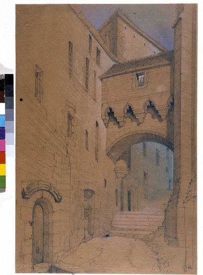The Beginning of the Great Degree and the Bridge Fortifies, Mont Saint Michel by Emile Sagot