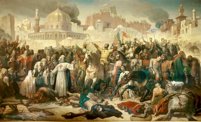 First Crusade: Taking of Jerusalem by the Crusaders by Emile Signol