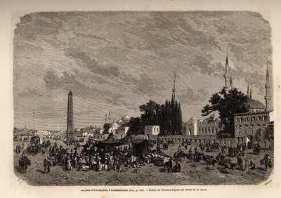 The Square of Ett Meydan, Constantinople by Emile Theodore Therond