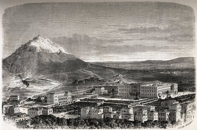 View of Athens, Greece, illustration for 