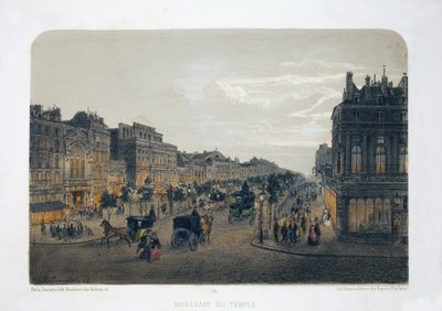 Boulevard du Temple, Paris by Emile de la Tramblais