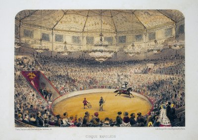 Cirque Napoleon (current Winter Circus, Rue Amelot, Paris) by Emile de la Tramblais