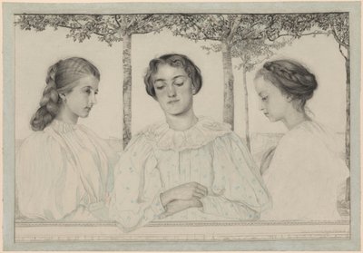 A Triple Portrait of Hermine, Emilia, and Helena by Emilie Mediz Pelikan