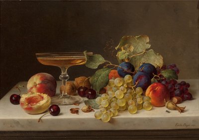 Still Life with Summer Fruits and Champagne by Emilie Preyer