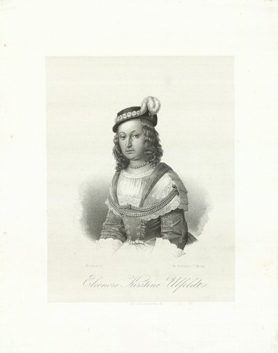 Leonora Christina, Countess Ulfeldt 1621-1698, 1847 by Emilius Ditlev Baerentzen