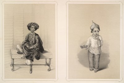 A Young Native of Rank at Calcutta, a Student of the Hindu College. A Little Mussulman Girl by Emily Eden