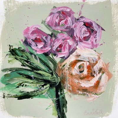 Fresh Pink Orange Blooms by Emma Bell