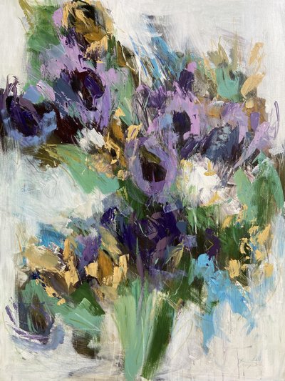 Painterly Lavender Flowers by Emma Bell