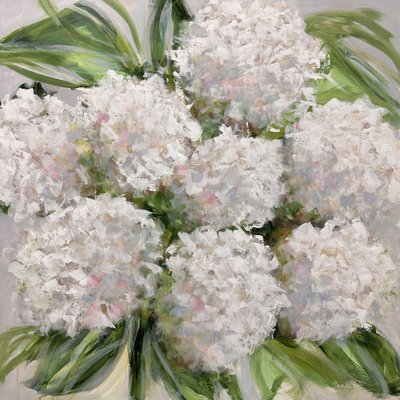 Soft White Hydrangeas by Emma Bell