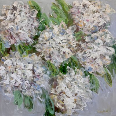 Textured White Flowers by Emma Bell