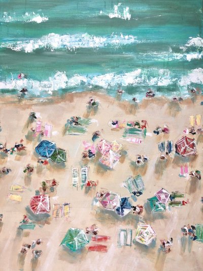 Vibrant Beach Umbrellas by Emma Bell