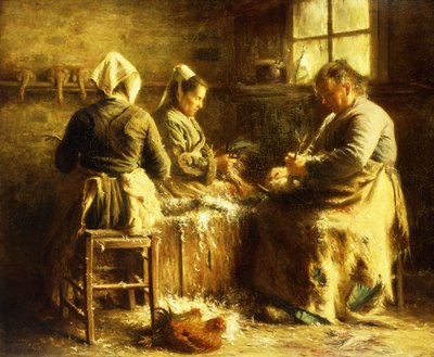 Defeathering Chickens - Late Morning Summer in Brittany by Emma Herland