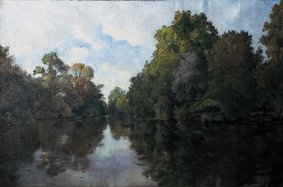 Clisson, La Sèvre Near the Flour Mill, the Trees of the Garenne Lemot by Emmanuel Lansyer
