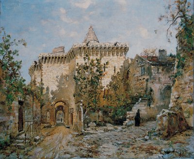 Gate to the Castle of Loches (1888) by Emmanuel Lansyer