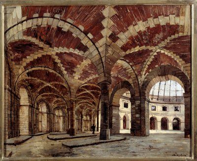 Internal View of the Old Wheat Hall by Emmanuel Lansyer