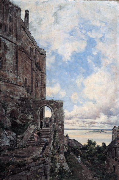 Mont Saint-Michel, Western Gate to the Barbican at Châtelet by Emmanuel Lansyer