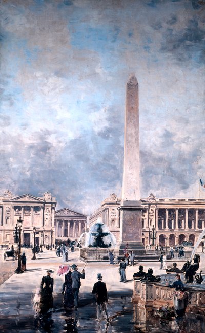 Obelisk of Luxor and the Place de la Concorde by Emmanuel Lansyer