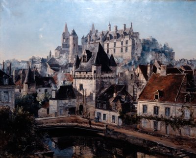 The Port of Cordelieres and Castle Loches, 1891 by Emmanuel Lansyer