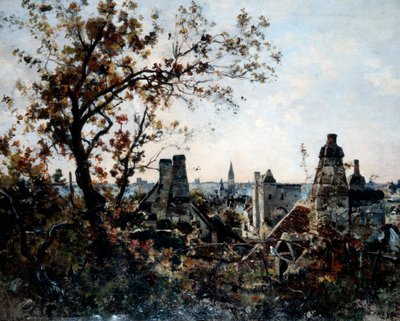 The Tower of Chevalot in the Evening by Emmanuel Lansyer