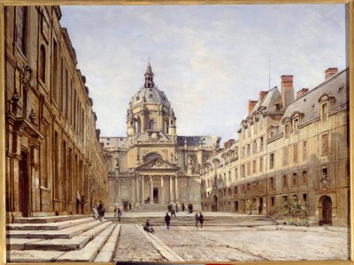 The Court of the Old Sorbonne in Paris by Emmanuel Lansyer