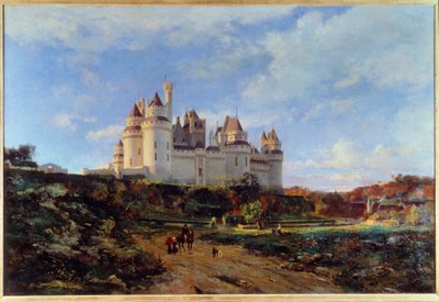 View of the Castle of Pierrefonds in the Oise by Emmanuel Lansyer