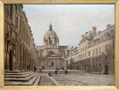 View of the Courtyard of the Old Sorbonne in 1886 by Emmanuel Lansyer