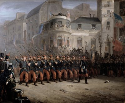 The Return of the Troops to Paris from the Crimea, Boulevard des Italiens, in Front of the Hanover Pavilion, December 1855 by Emmanuel Masse